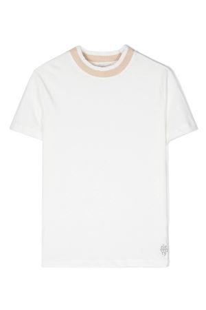 white cotton tshirt ELEVENTY KIDS | EU8P11Z1292101BG